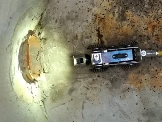 Cámara robot de inspección CCTV en red de saneamiento en Madrid